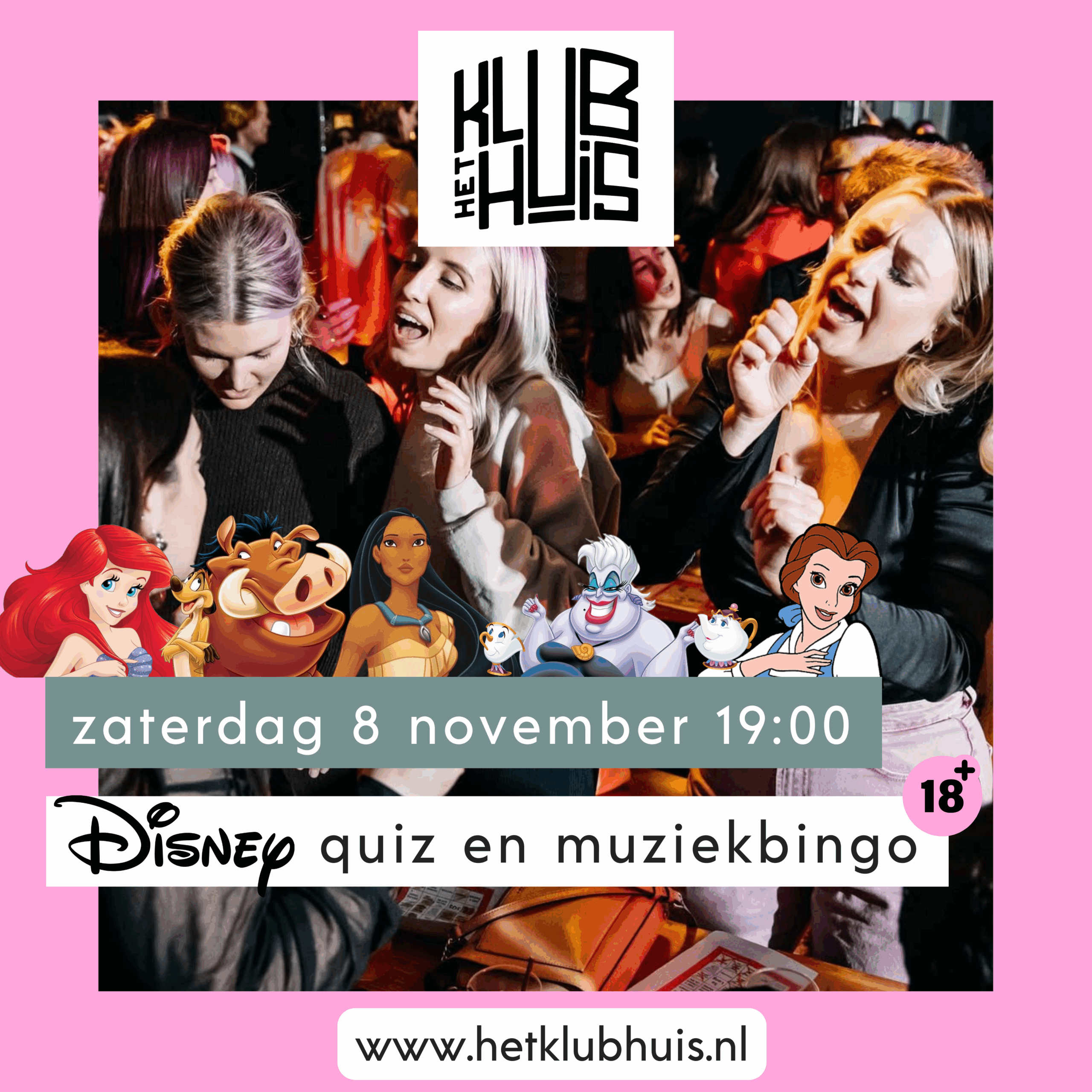 Het Klubhuis | Disney pubquiz en muziekbingo | 11 Het Klubhuis | Kopie van KLUBHUIS TEMPLATE SOCIALS 1 scaled