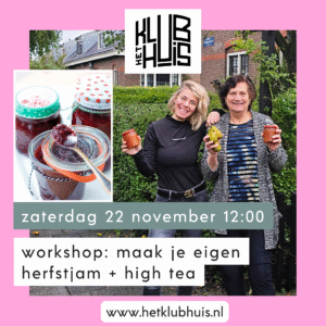 Workshop : maak je eigen herfstjam + high tea