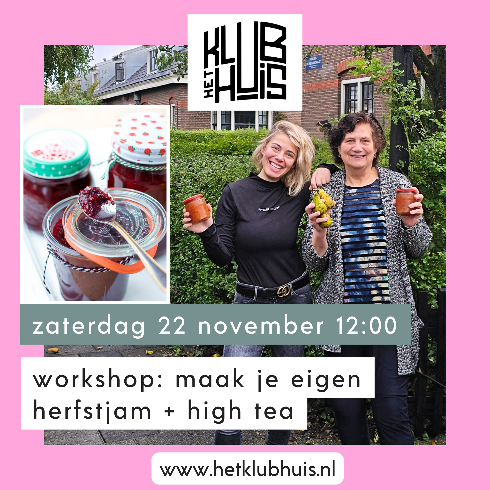 Het Klubhuis | Workshop : maak je eigen herfstjam + high tea | 1 Workshop : maak je eigen herfstjam + high tea