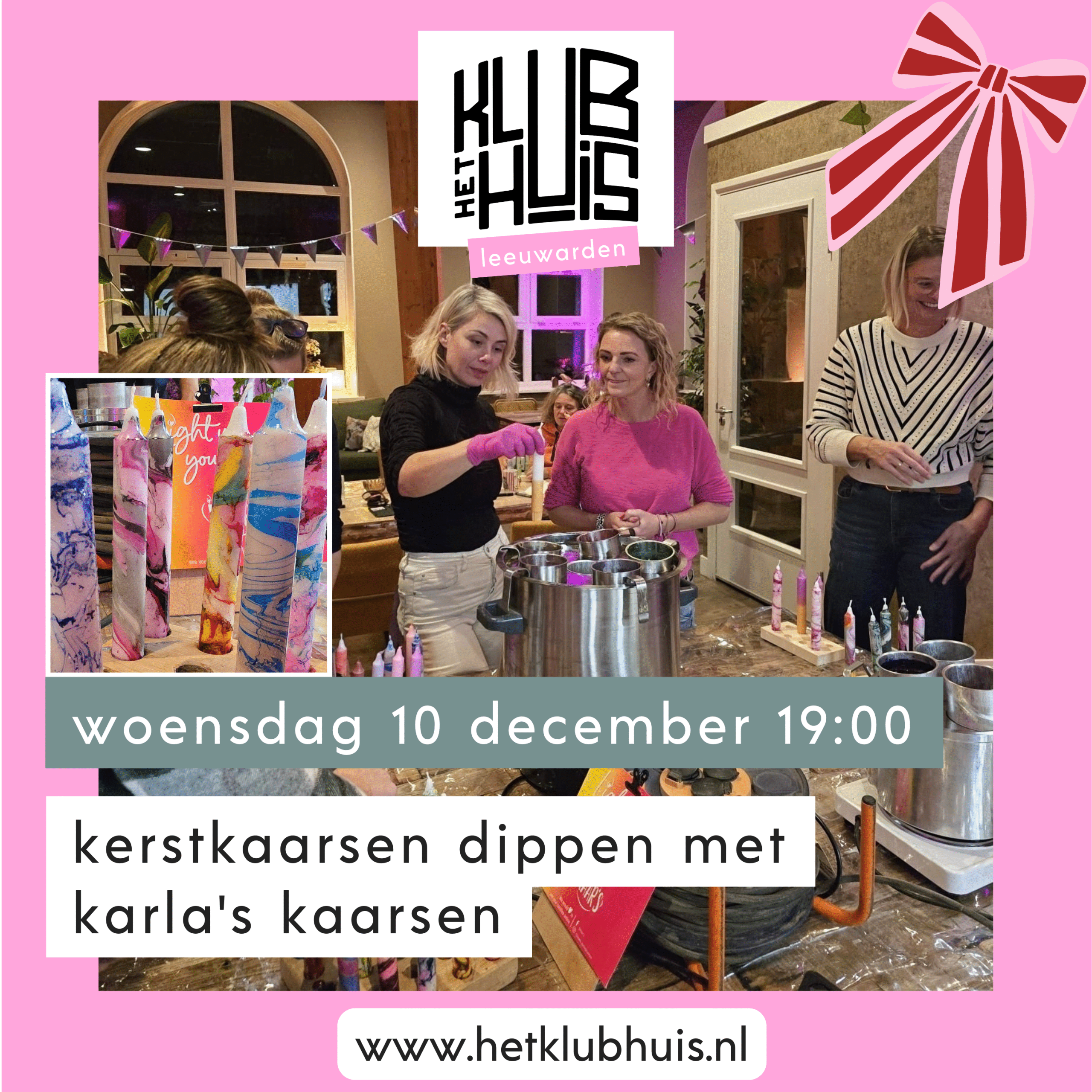 Het Klubhuis | Workshop: kerstkaarsen dippen | 1 Workshop: kerstkaarsen dippen