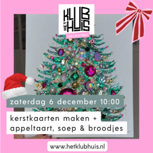 Glitter kerstkaarten + appeltaart, soep & broodjes