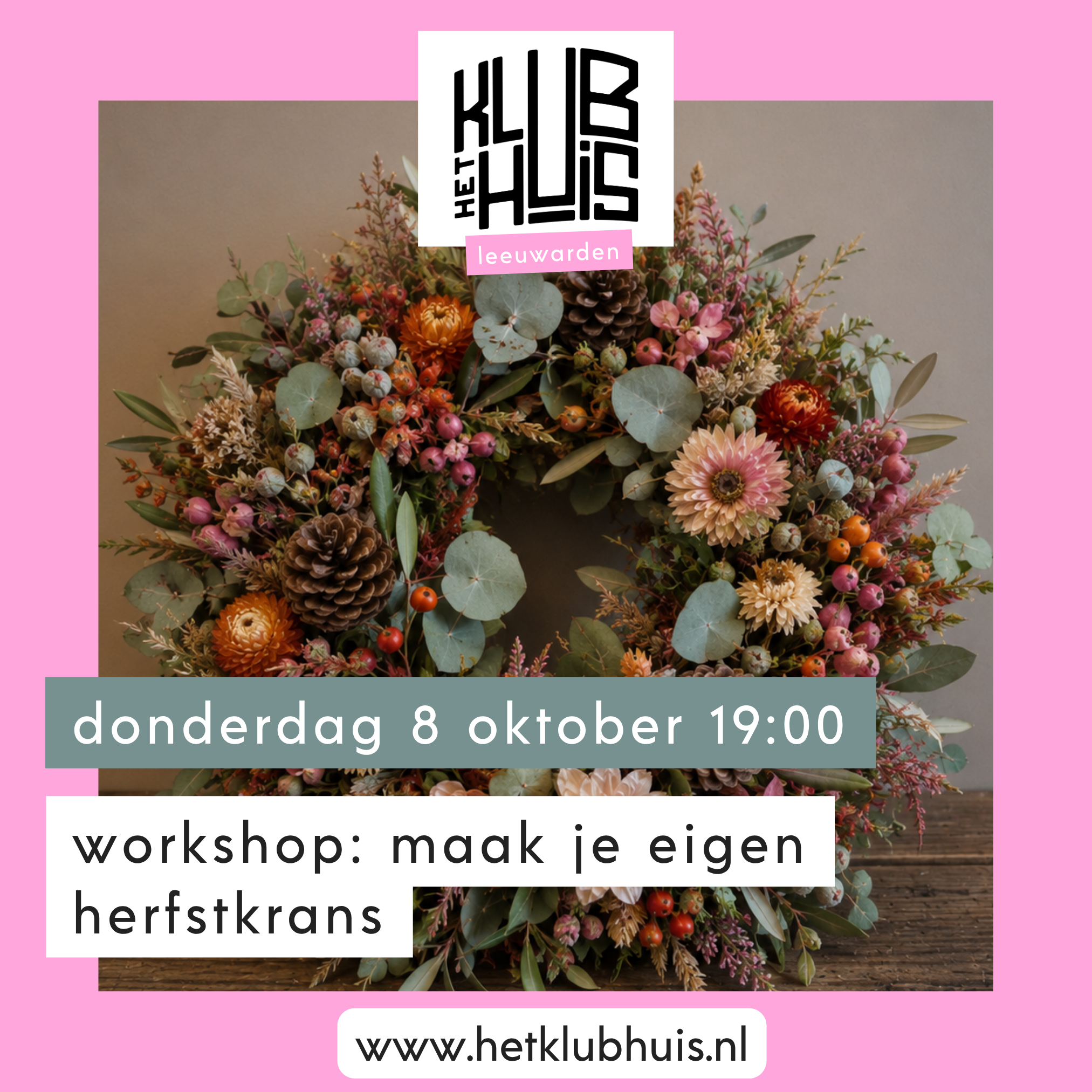 Het Klubhuis | Workshop herfstkrans maken | 1 Workshop herfstkrans maken
