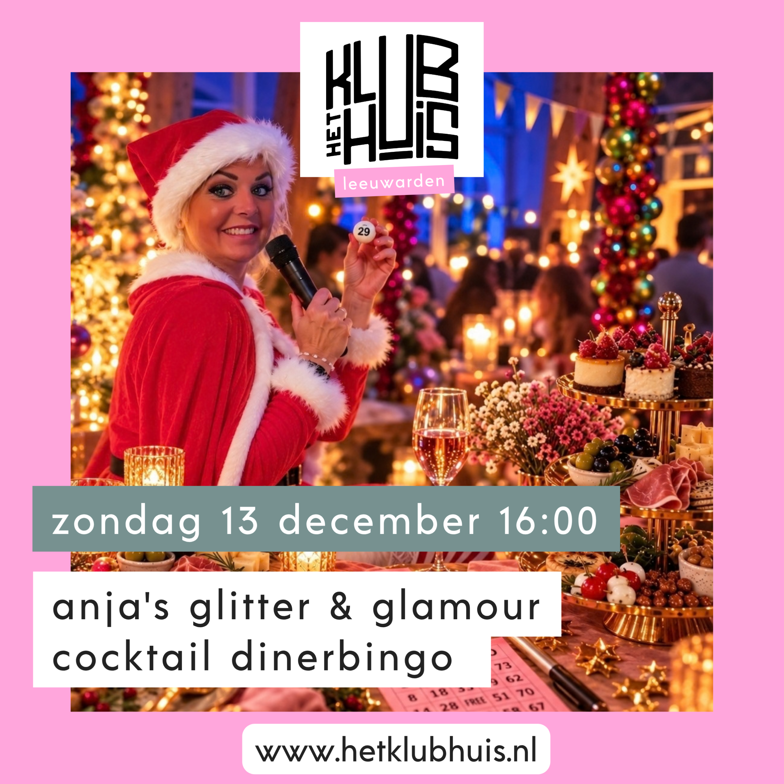 Anja’s Glitter & Glamour Cocktail Dinerbingo | Het Klubhuis Anja’s Glitter & Glamour Cocktail Dinerbingo